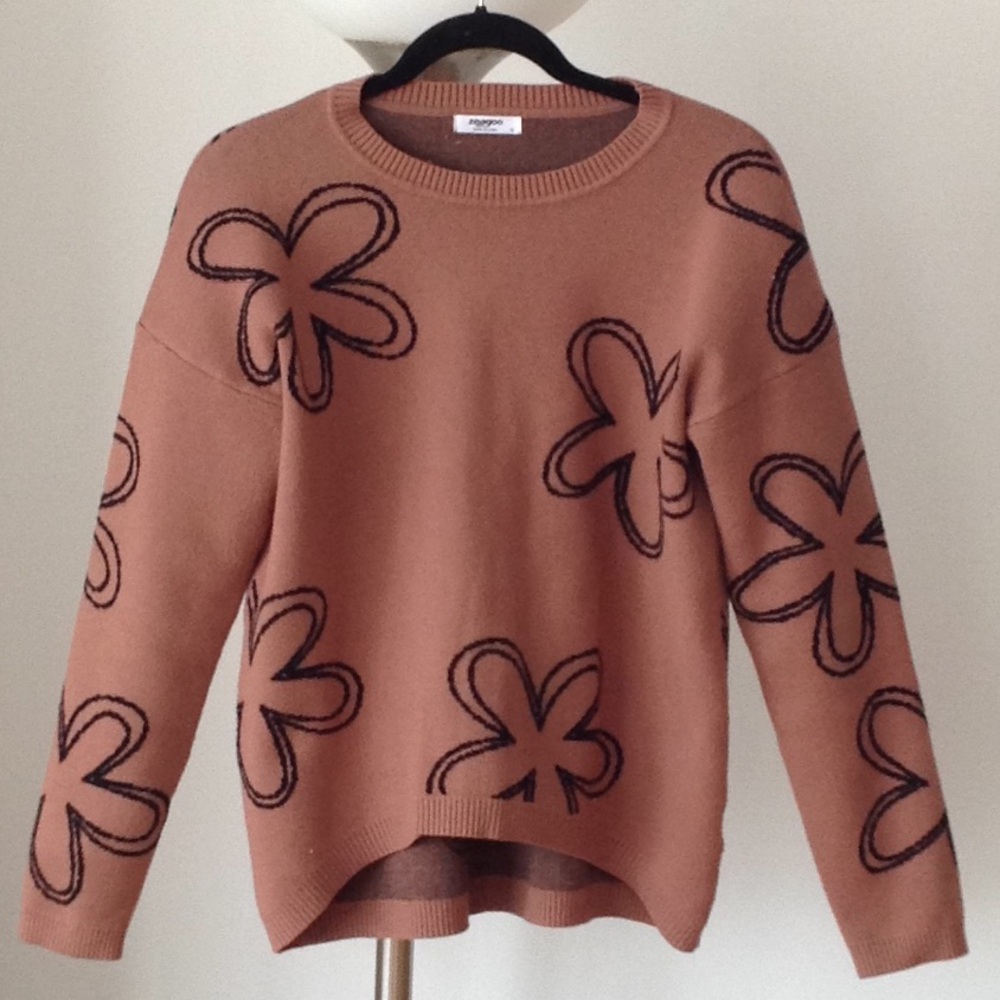 🍂🖤🍂  zeagoo - Bold Florals Crew Neck Sweater